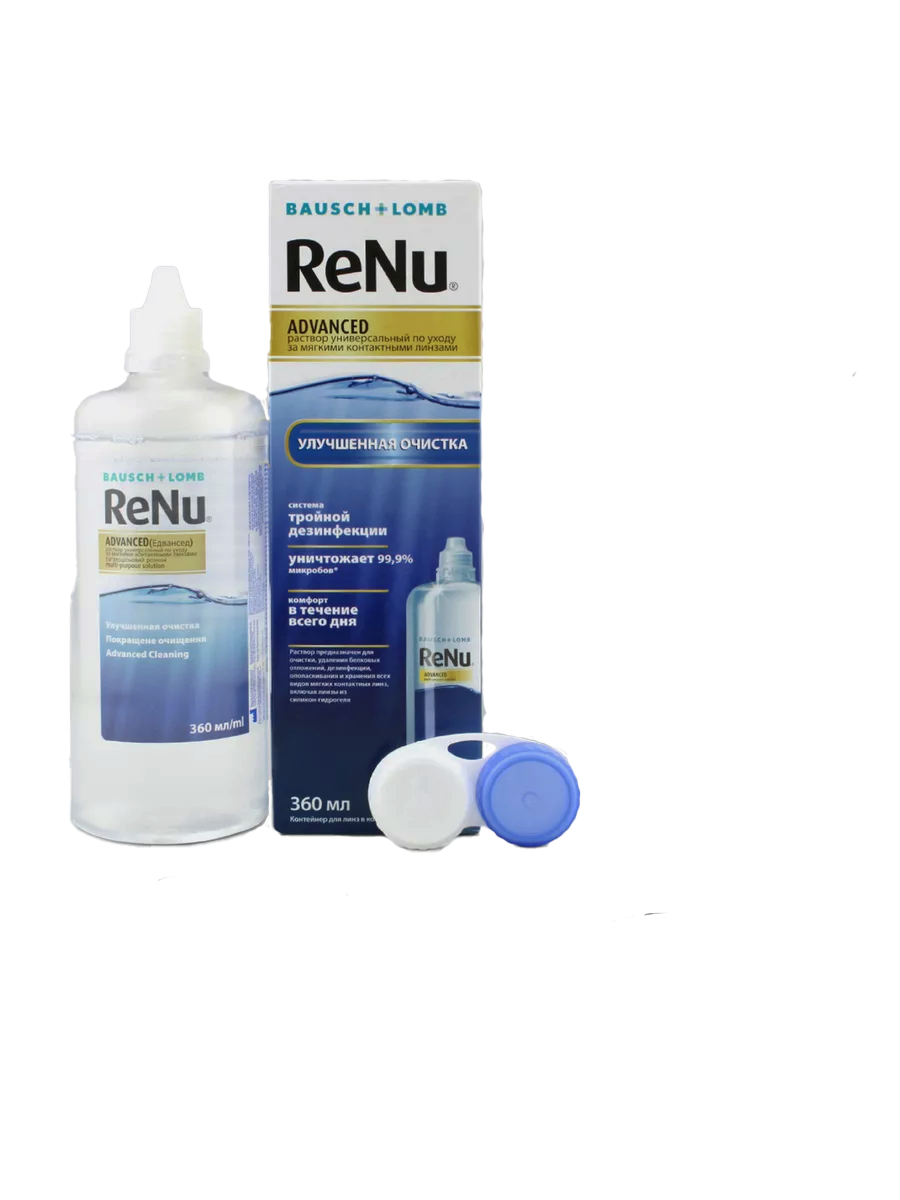 картинка Раствор ReNu ADVANCED 360 мл с контейнером от магазина Fielmann