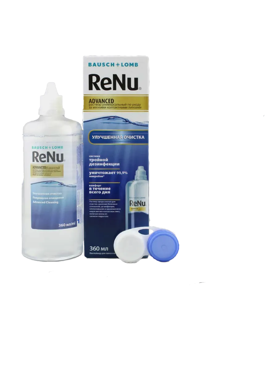 картинка Раствор ReNu ADVANCED 360 мл с контейнером от магазина Fielmann